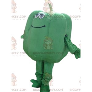 Green pepper BIGGYMONKEY™ mascot costume, green pepper costume
