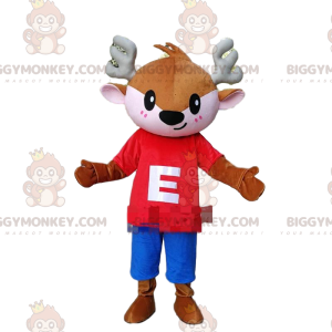 BIGGYMONKEY™ Mascot Costume Doe Fawn Brown Small Animal Costume