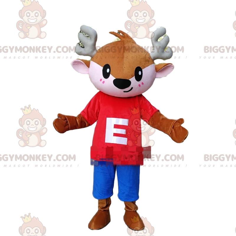 Traje de mascote BIGGYMONKEY™ Traje de animal pequeno castanho Traje de mascote BIGGYMONKEY™ Traje de animal pequeno castanho