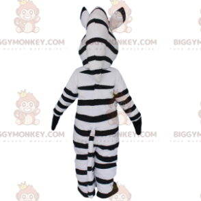 BIGGYMONKEY™ mascot costume of Marty, the famous zebra from the