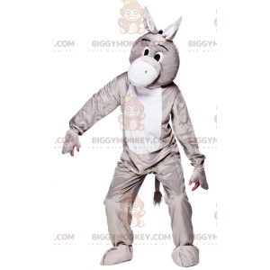 Costume da mascotte asino grigio e bianco BIGGYMONKEY™ -