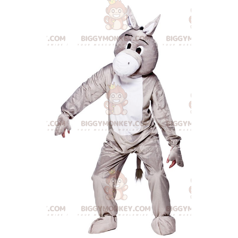 Kostium maskotka szaro-biały osioł BIGGYMONKEY™ - Kostium maskotka szaro-biały osioł BIGGYMONKEY™ -