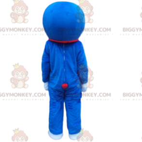 BIGGYMONKEY™ maskotdräkt av Doraemon, berömd manga blå och vit
