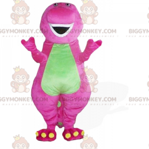 Costume de mascotte BIGGYMONKEY™ de dragon rose et vert -