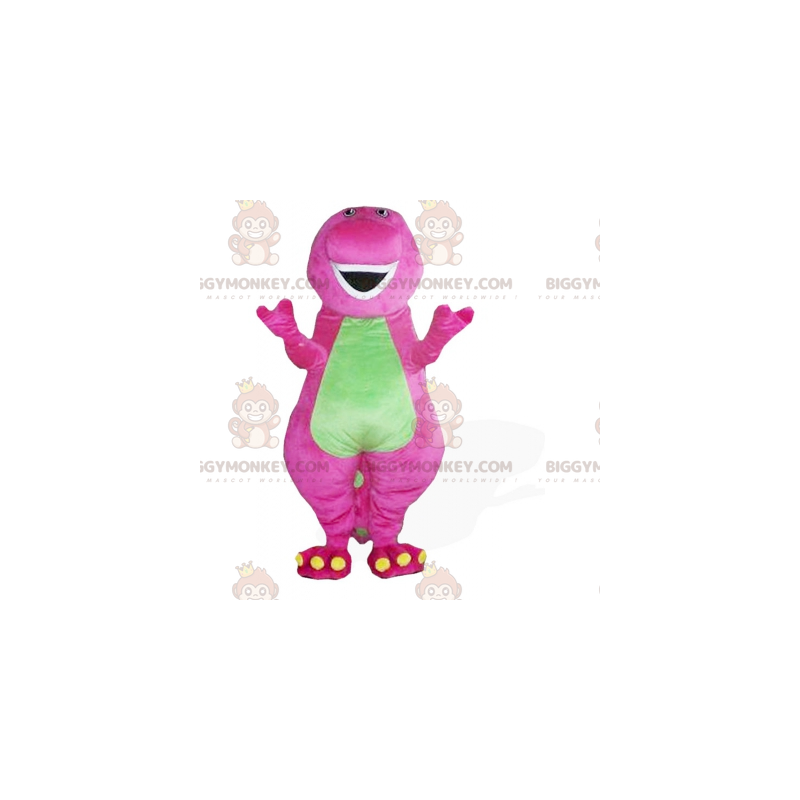 Costume de mascotte BIGGYMONKEY™ de dragon rose et vert -