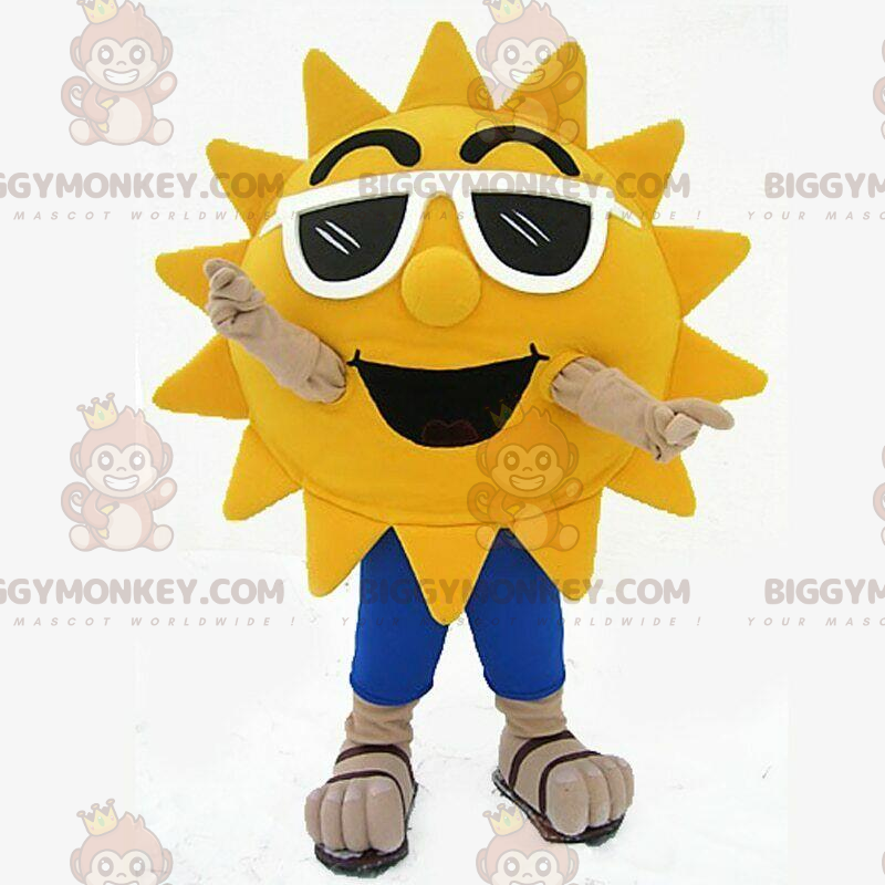 Disfraz de mascota Sun BIGGYMONKEY™ con gafas Tamaño L (175-180 CM)