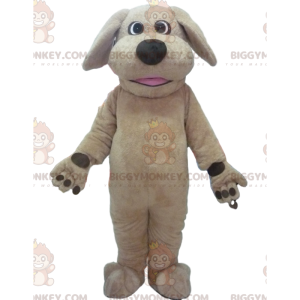 Beige hond BIGGYMONKEY™ mascottekostuum, hondenkostuum