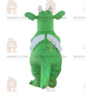 BIGGYMONKEY™ maskotdräkt grön och vit drake
