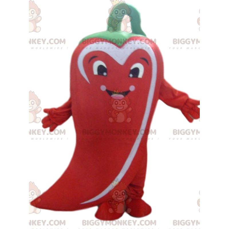 Giant Chili Pepper BIGGYMONKEY™ Mascot Costume, Red Pepper Giant Chili Pepper BIGGYMONKEY™ Mascot Costume, Red Pepper