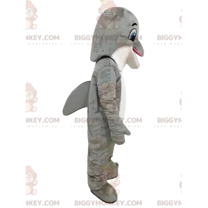 BIGGYMONKEY™ mascot costume gray and white dolphin, sea costume