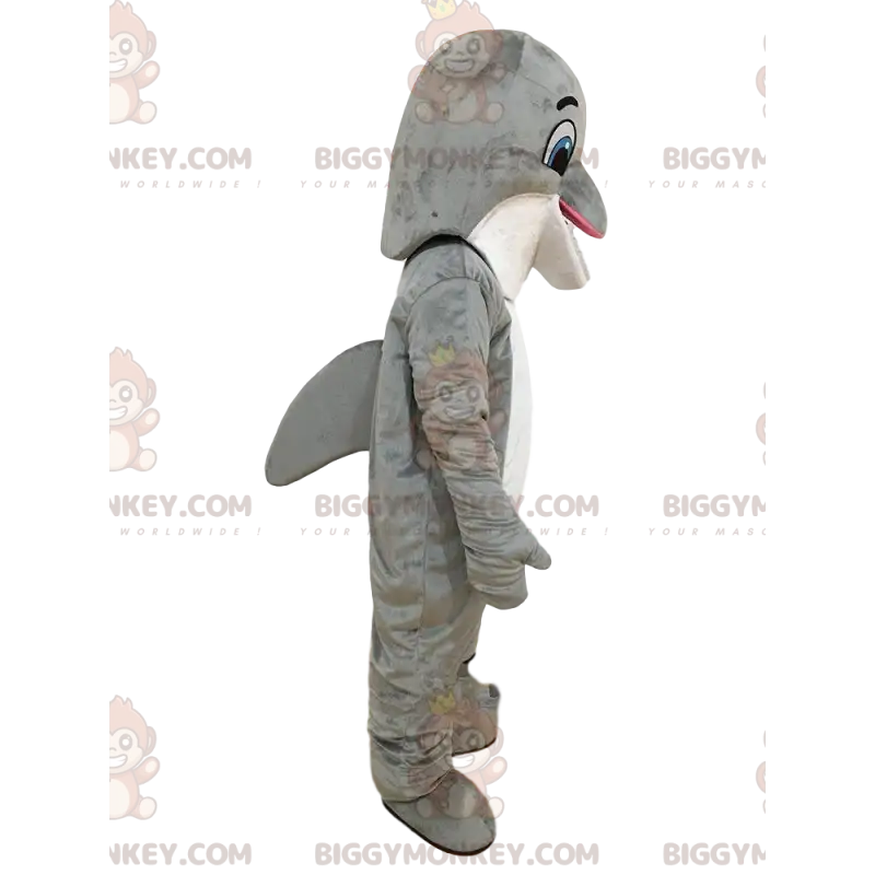 BIGGYMONKEY™ mascot costume gray and white dolphin, sea costume BIGGYMONKEY™ mascot costume gray and white dolphin, sea costume