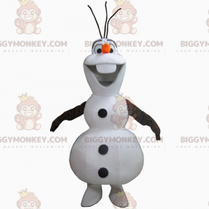 BIGGYMONKEY™ Mascot Costume of Olaf, Famous Cartoon Snowman -