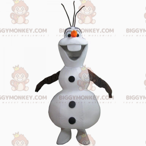 BIGGYMONKEY™ mascottekostuum van Olaf, beroemde sneeuwpop uit