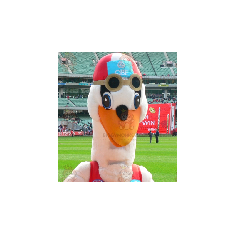 Stork Badedragt BIGGYMONKEY™ maskotkostume - Biggymonkey.com Stork Badedragt BIGGYMONKEY™ maskotkostume - Biggymonkey.com