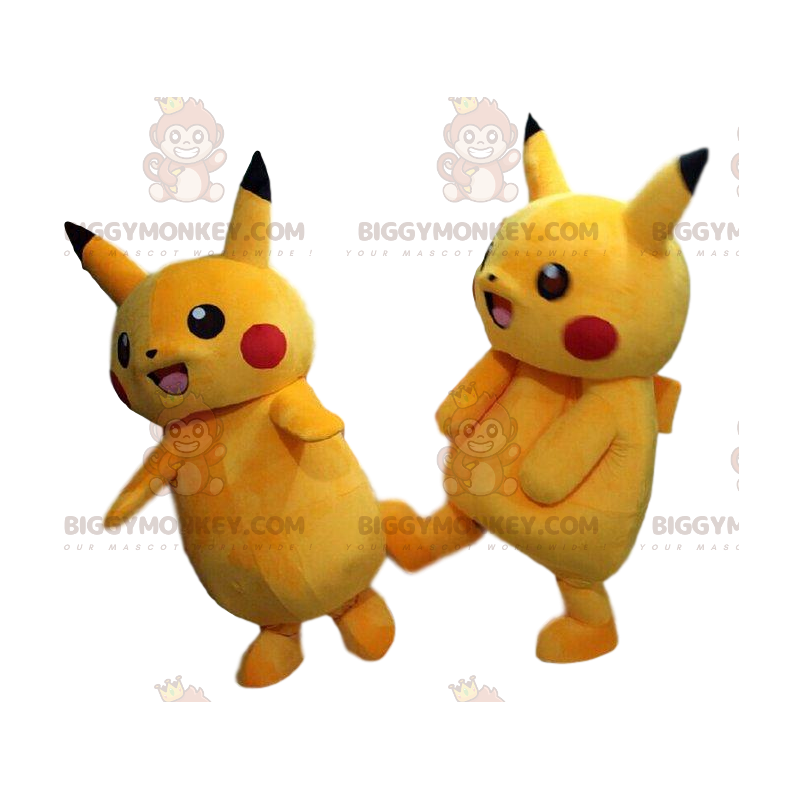 Costume de mascotte BIGGYMONKEY™ de Pikachu, le Pokemon jaune de manga
