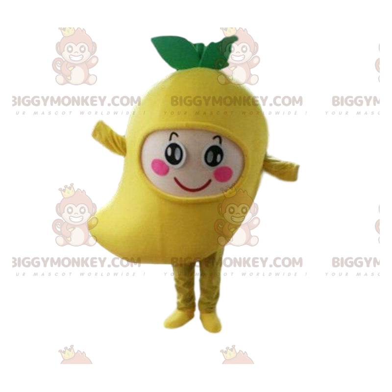Kæmpe Mango BIGGYMONKEY™ maskotkostume, gul eksotisk