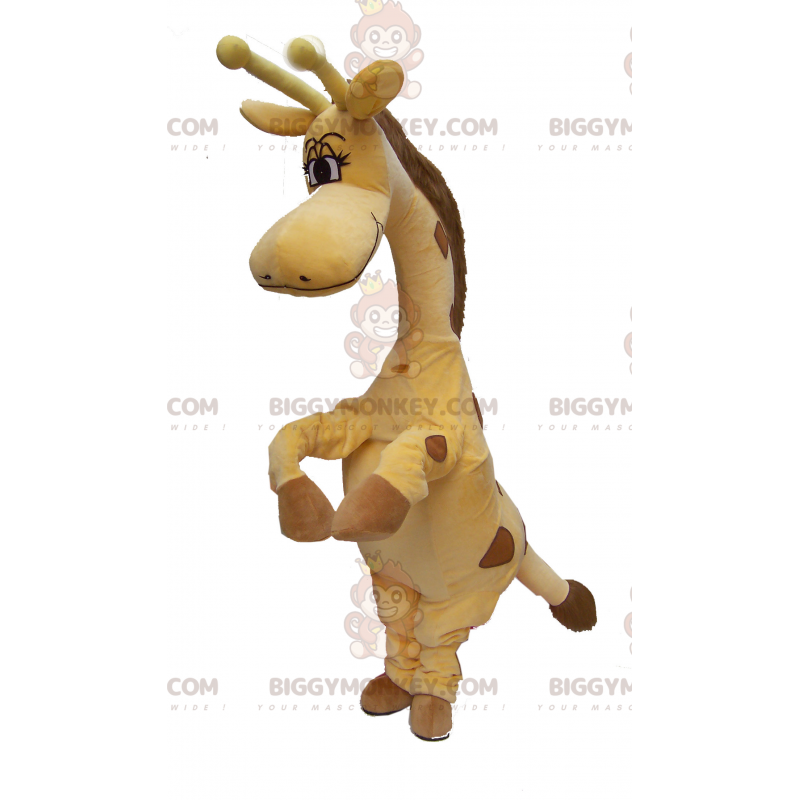 Gul och brun giraff BIGGYMONKEY™ maskotdräkt - BiggyMonkey Gul och brun giraff BIGGYMONKEY™ maskotdräkt - BiggyMonkey
