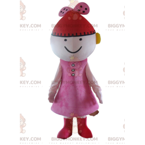 Doll BIGGYMONKEY™ Mascot Costume, Pink Baby Doll Costume with