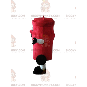 Jätteröd papperskorg BIGGYMONKEY™ Maskotdräkt, Dumpster-dräkt - Skräp maskot - BIGGYMONKEY_09604 - BiggyMonkey.com
