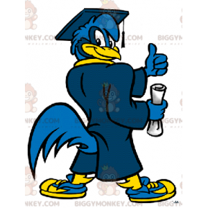 Traje de mascote New Graduate Bluebird BIGGYMONKEY™ - Mascote pássaro - BIGGYMONKEY_01082 - BiggyMonkey.com