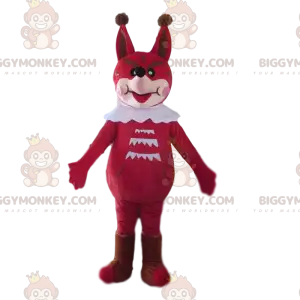 BIGGYMONKEY™ Evil Looking Red and White Fox-maskottiasu -
