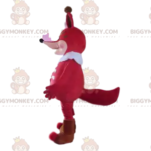 BIGGYMONKEY™ Evil Looking Red and White Fox-maskottiasu -