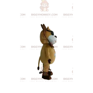 BIGGYMONKEY™ Mascot Costume of Tan and Brown Lion with
