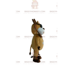 BIGGYMONKEY™ Mascot Costume of Tan and Brown Lion with