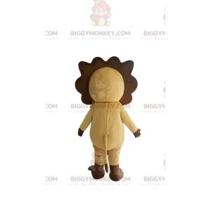 BIGGYMONKEY™ Mascot Costume of Tan and Brown Lion with