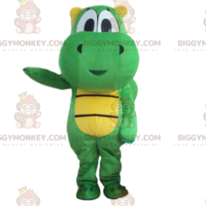 Kostium maskotki BIGGYMONKEY™ zielony i żółty smok, kostium zielonego dinozaura - Maskotka smoka - BiggyMonkey.com