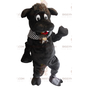 Costume de mascotte BIGGYMONKEY™ de gros hippopotame noir -