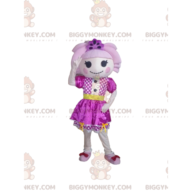 Fantasia de mascote BIGGYMONKEY™ Garota Roxa, Fantasia de Fantasia de mascote BIGGYMONKEY™ Garota Roxa, Fantasia de