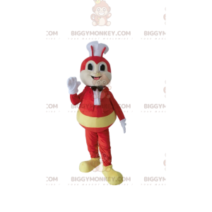 Costume de mascotte BIGGYMONKEY™ d'abeille rouge avec une