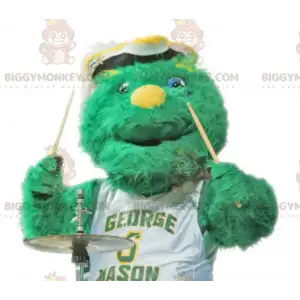 All Furry Green Monster BIGGYMONKEY™ Mascot Costume -