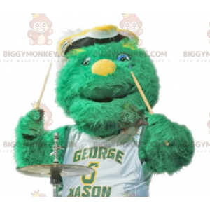 Costume de mascotte BIGGYMONKEY™ de monstre vert tout poilu -