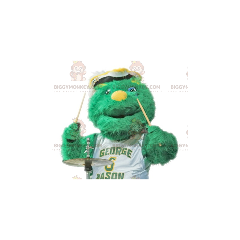 All Furry Green Monster BIGGYMONKEY™ mascottekostuum -