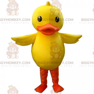 BIGGYMONKEY™ mascot costume big yellow and orange duck, canary