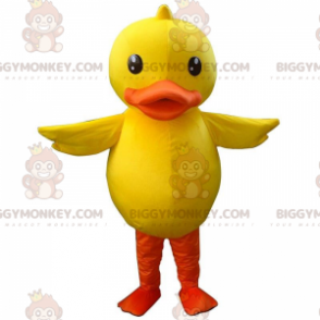 Costume de mascotte BIGGYMONKEY™ de gros canard jaune et orange, costume de canari - Mascotte de canards - BiggyMonkey.com