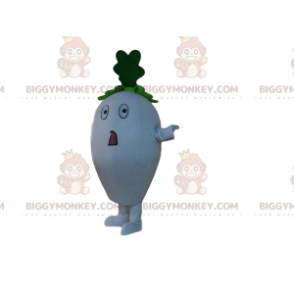 Disfraz de mascota de rábano blanco gigante BIGGYMONKEY™, disfraz de verdura divertida - Mascota vegetal - BiggyMonkey.com