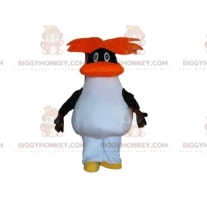 BIGGYMONKEY™ Mascot Costume Black and White Penguin with Orange