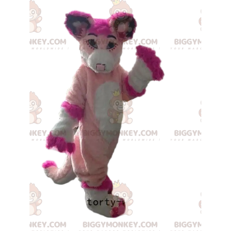 Kostým maskota BIGGYMONKEY™ huskyho, růžové lišky a růžového Kostým maskota BIGGYMONKEY™ huskyho, růžové lišky a růžového