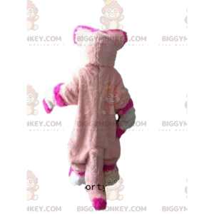 Traje de mascote BIGGYMONKEY™ de husky, raposa rosa, fantasia