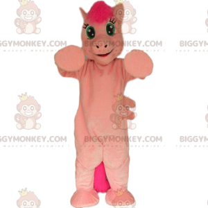 Kostým maskota růžového poníka BIGGYMONKEY™, kostým růžového