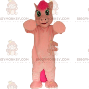 Costume de mascotte BIGGYMONKEY™ de poney rose, costume de