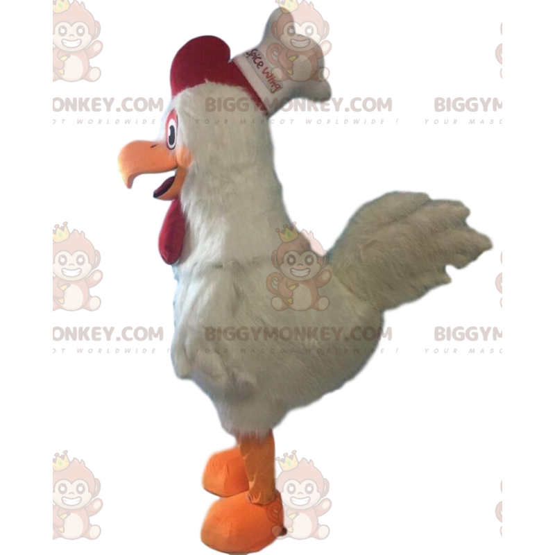 BIGGYMONKEY™ mascot costume giant white hen, casserole costume BIGGYMONKEY™ mascot costume giant white hen, casserole costume