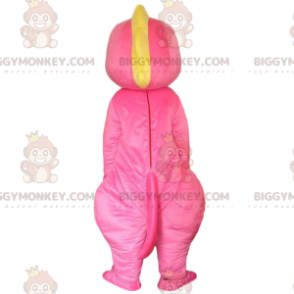 Costume de mascotte BIGGYMONKEY™ de dinosaure rose et jaune