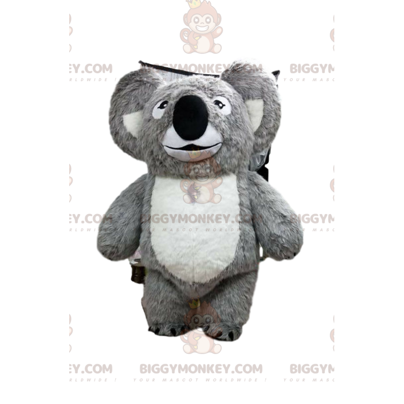 BIGGYMONKEY™ mascot costume of gray and white koala, Australia BIGGYMONKEY™ mascot costume of gray and white koala, Australia