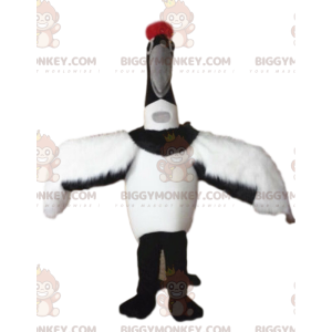 White and Black Crane BIGGYMONKEY™ Mascot Costume, Migratory