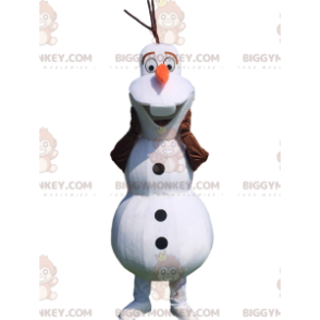 BIGGYMONKEY™ Mascot Costume of Olaf, Famous Cartoon Snowman -