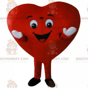 Big red heart BIGGYMONKEY™ mascot costume, romantic costume -